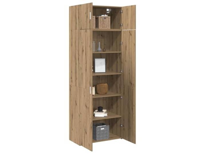 KTHLBRH Schrank 2 Stück Eiche Handwerk 80 x 42,5 x 225 cm Technisches Holz, 6 Einlegeböden, 4 Türen, großer Stauraum, modernes Design, einfache Reinigung