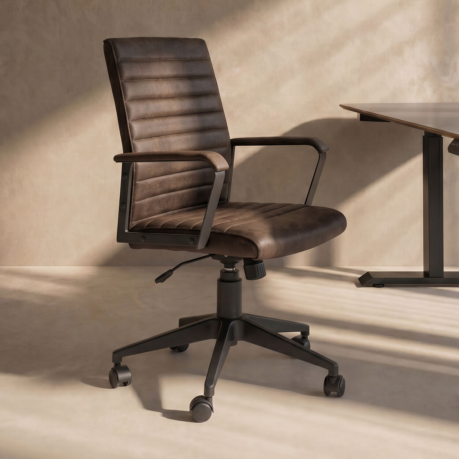 LUMZ Vintage bureaustoel bruin