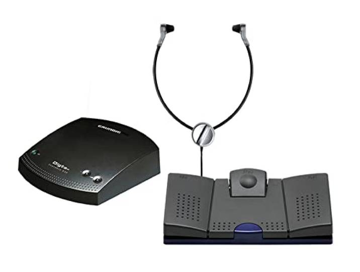 Digta Transcription Premium Kit 568 (KDC5672-12), Soundbox 830, Kopfhörer und Fußschalter inkl. Diktiersoftware