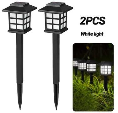 Uplifted Finds Outdoor Solar Garden Landscape Lanterns white Light 2pcs