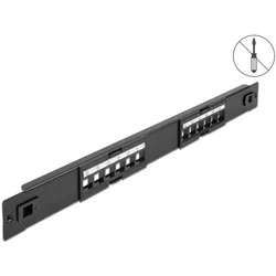DELOCK 19" Keystone Patchpanel 12 Port werkzeugfrei