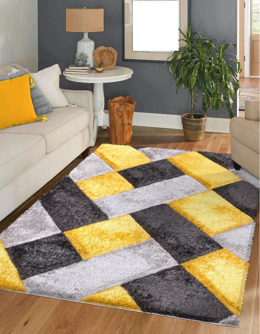 Ivy Bronx Geometric Area Rug Rectangle 200 x 290cm