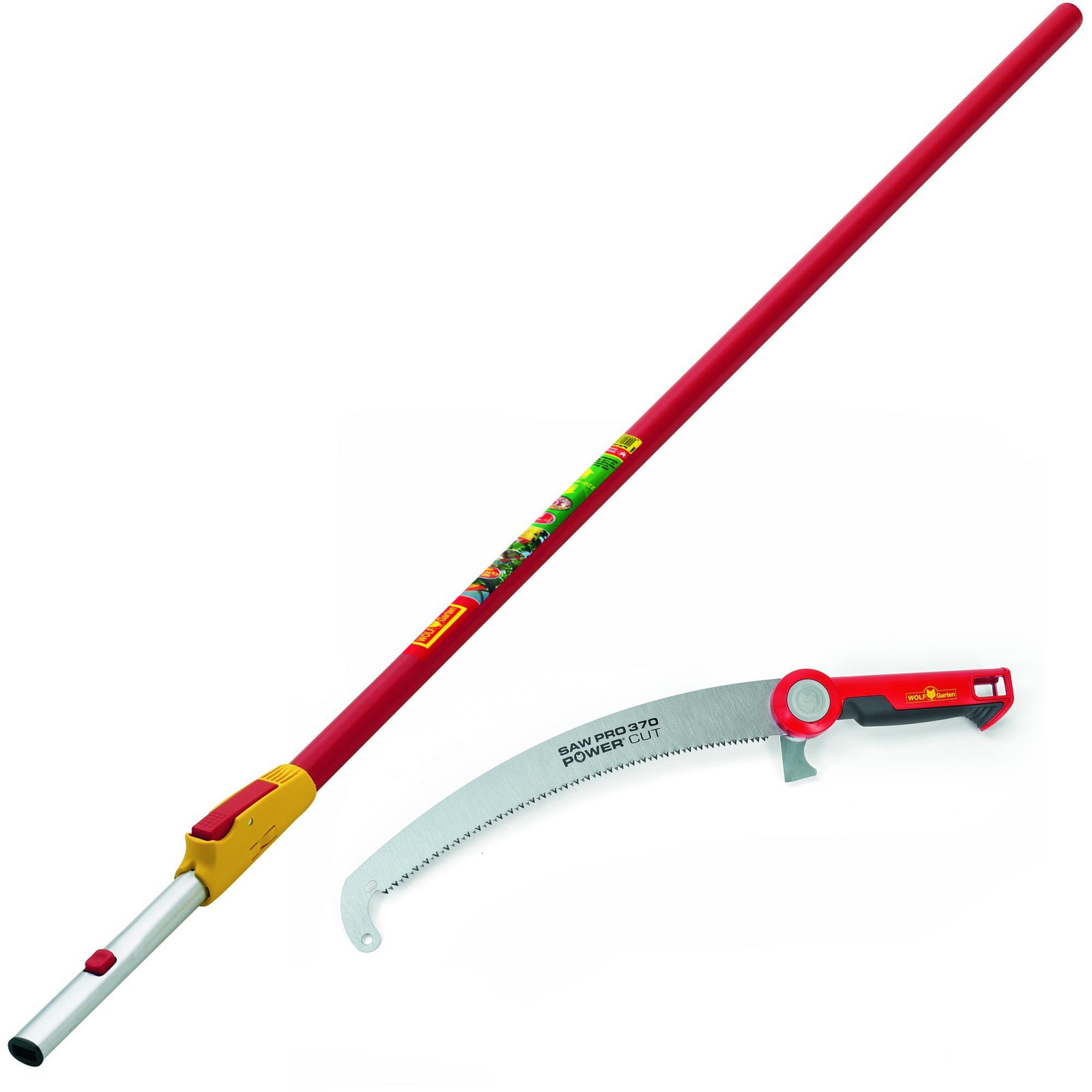 Wolf-Garten Astzaag Power Cut Saw Pro 370 met verstelbare steel ZM-V 4 set, rood/zilver