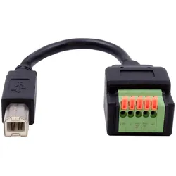 Exsys USB-B Terminal Block Adapter, Schnittstellen Adapter, Schwarz