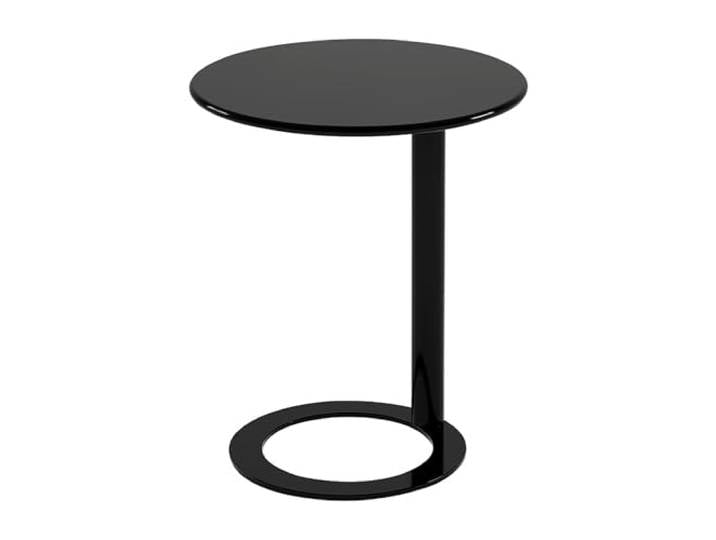 XCHtuerFY Beistelltisch, Stilvoller, platzsparender Beistelltisch aus Metall for Wohn(23.6″wx29″h,Black)