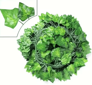 Inspire Picks SilkLeaf Artificial Ivy Garland Realistic Hanging Vine Decor For Home & Events sweet Potato 10m (5 String)