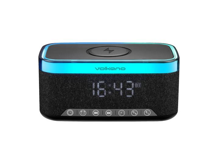 Volkano Radiant 2 Wekker met draadloze oplader – 10 W – FM – Zwart