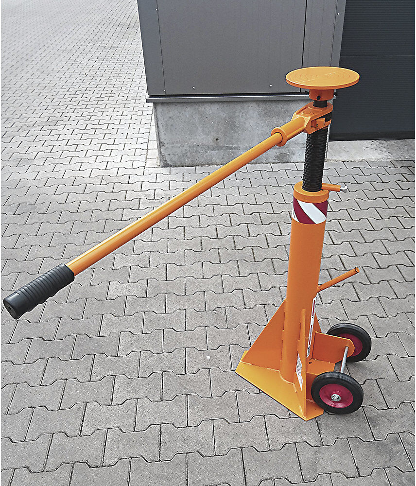 kaiserkraft Verladestütze für Sattelauflieger, Tragfähigkeit 30 t, Auflagefläche-Ø 200 mm