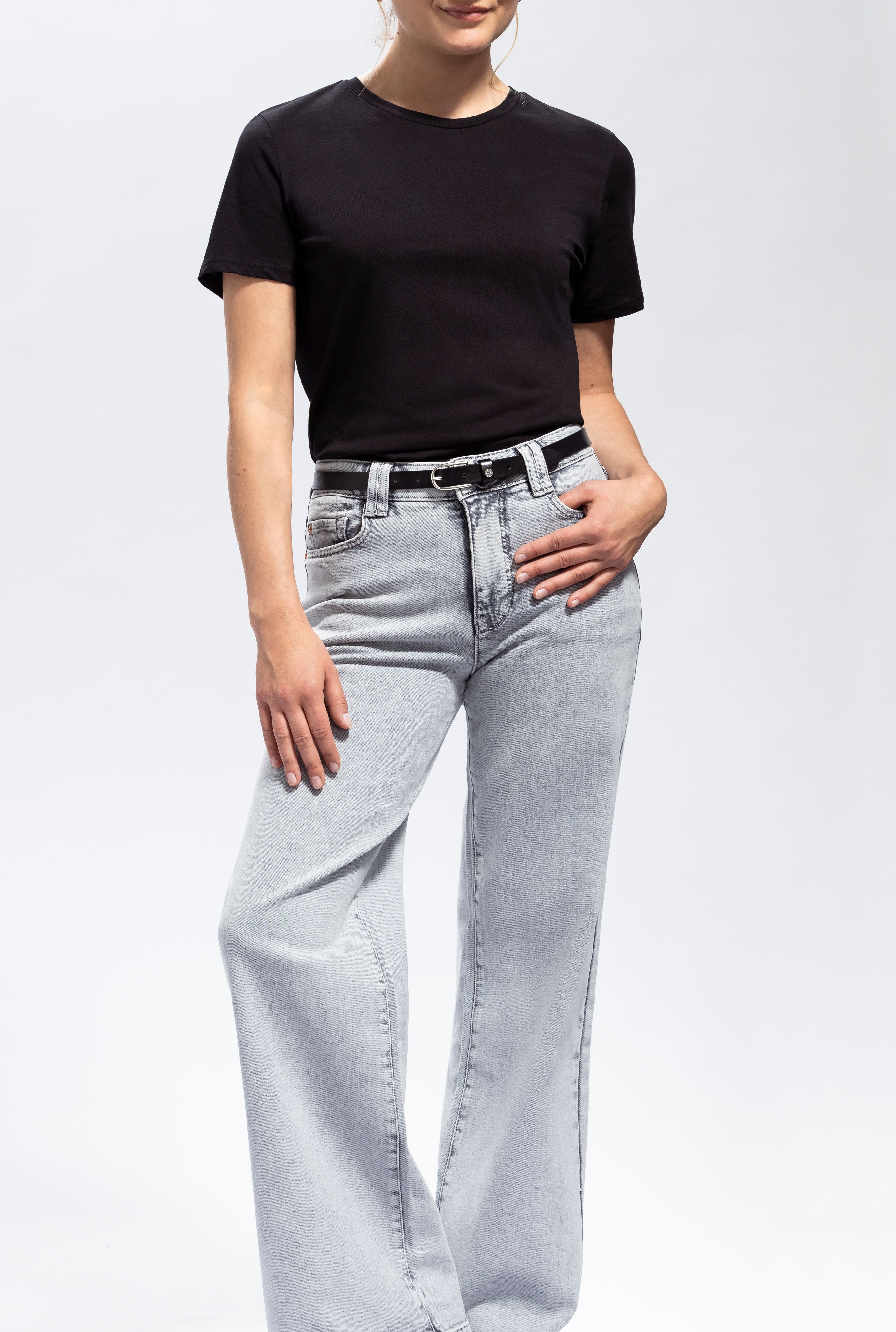Ledergürtel TAMARIS "Cassia Silver", Damen, Gr. 120, schwarz, Rindsleder, unifarben, Gürtel Ledergürtel, weiches Rindleder mit leichter Narbung, schmal schwarz 120