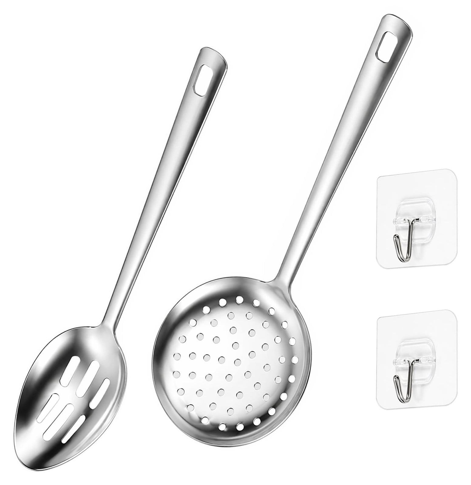 Dripio Set van twee roestvrijstalen schuimlepels, 31 cm