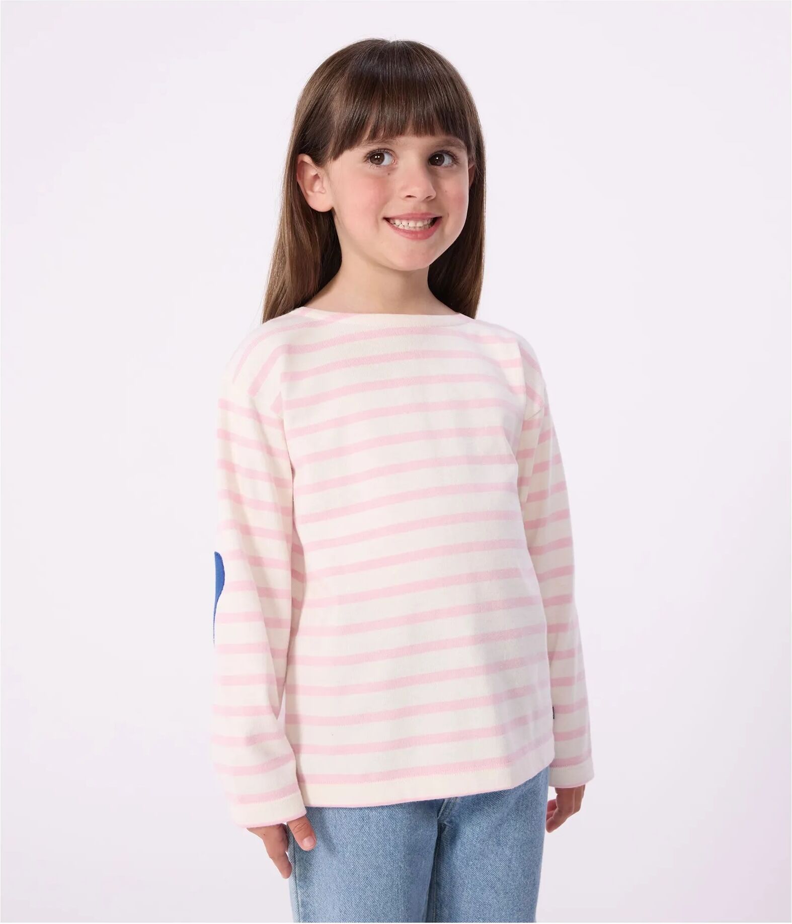 Petit Bateau T-shirt Marinière Rose 4 ans