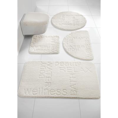 Badematte GRUND Gr. 4, weiß (sanftes weiß), rund (70cm x 120cm ), Badematten, Badematte