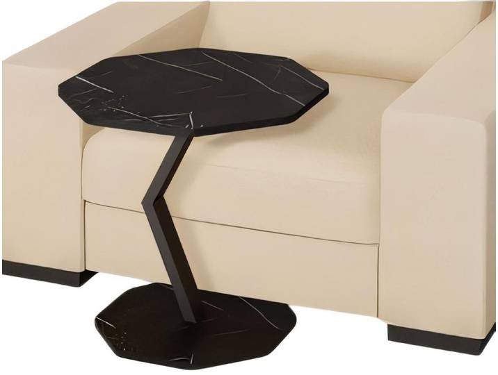 JVmoebel Beistelltisch Schwarzer Holztablett mit modernem Design und stabiler Konstruktion (1-St), Made in Europe