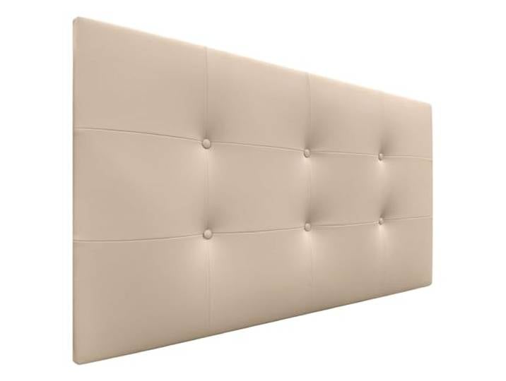 DHOME Kopfteil, gepolstertes Bett Kopfteil 8cm dick. Gepolstertes Kopfteil ACUALINE Stoff und Kunstleder. Bett-Kopfteile (Kuntsleder Beige, 95cm (Betten 80/90))