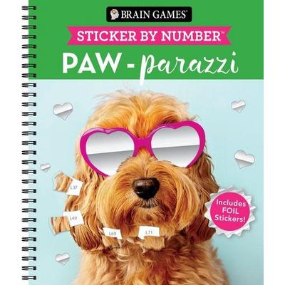 Brain Games - Sticker by Number: Paw-Parazzi (24 Images to Sticker), Taschenbuch von Publications International Ltd,New Seasons,Brain Games,