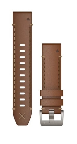 Garmin QuickFit 22-Uhrenarmbänder Lederarmband aus italienischem Vachetteleder