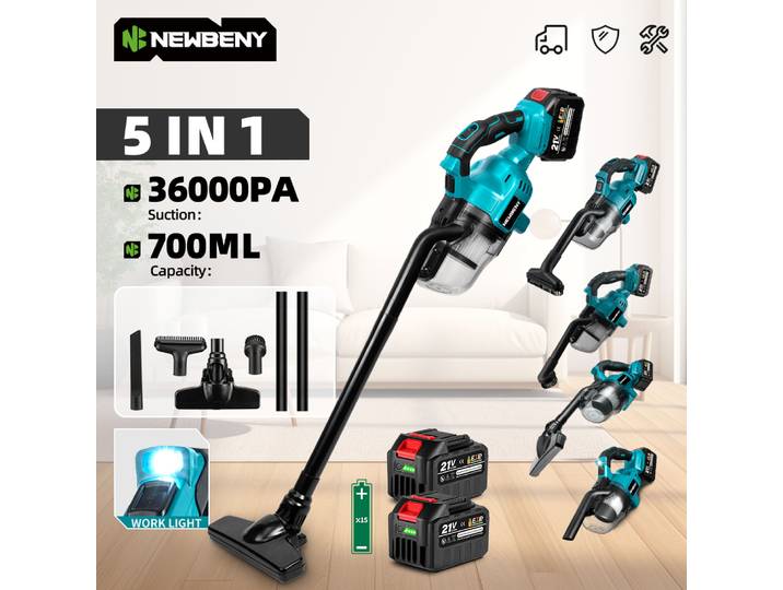 NEWBENY – aspirateur électrique sans fil 1000W, Rechargeable, pour sols durs, nettoyage de carpe, outils électriques pour Makita, broche de batterie 18-21V