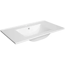 Neuesbad Keramik-Waschbecken PLAN 80 cm, weiss glänzend NB1DF17241