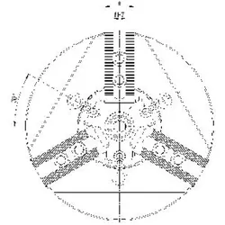 Röhm, Zubehör Maschine, Kraftbetätigtes-Ausgleichsfutter KFD-AF, Grösse 160, 3-Backen, Spitzverzahnung 90°