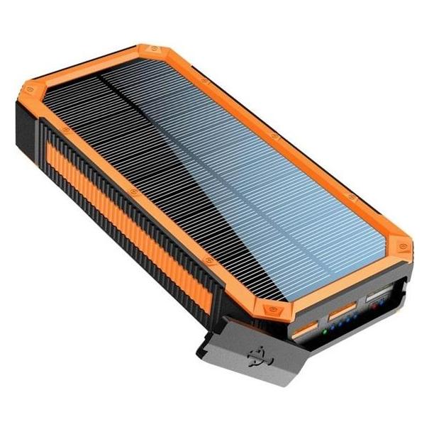 Lippa 20.000 mAh Solar Powerbank 1 x USB-C PD & 3 x USB-A Output Powerbank (Akku) - 20000 Ah (20000 mAh, 18 W) (LPPB20000SP)