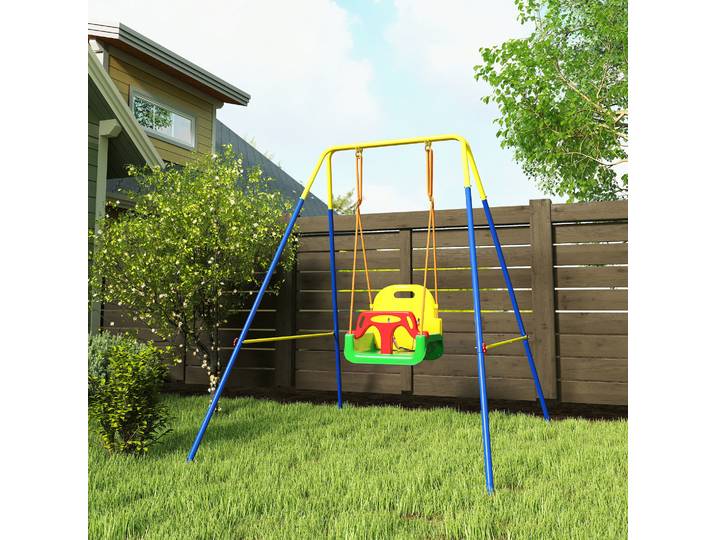 AIYAPLAY Balançoire Bébé 3 en 1 Vert Jardin Enfants