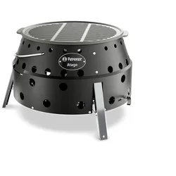 Atago Holz und Kohle Grill Schwarz