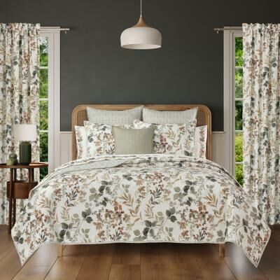 Evergreen 3 Piece Quilt Set by BrylaneHome in Sage (Size TWIN)