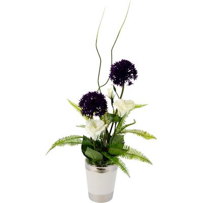 Kunstpflanze I.GE.A., lila (violett weiß), B:30cm H:46cm T:28cm, Polyester, Kunstpflanzen, Kunstpflanze, Arrangement im Topf