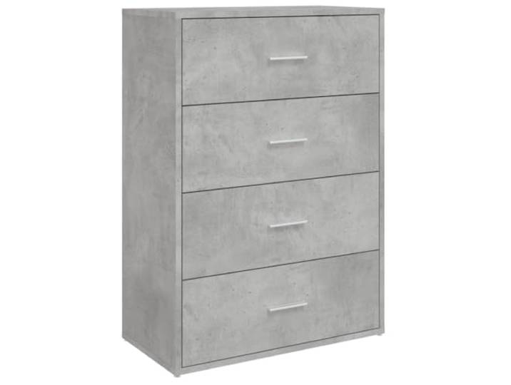 GFMGUEMV Sideboard Betongrau 60x31x84 cm Holzwerkstoff Schrank Stauraum Pflegeleichte Oberfläche, feucht abwischbar, vielseitige Ablagefläche, robuste Konstruktion, platzsparendes Format