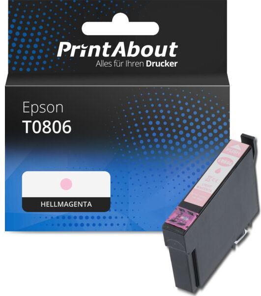 PrintAbout Druckerpatrone kompatibel mit Epson T0806 - Hellmagenta