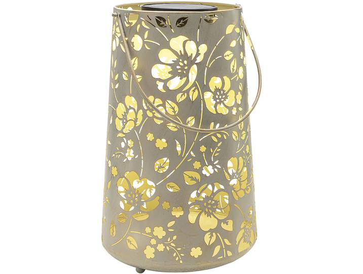 Solar Laterne Antic Flower - Farbe: creme - Material: Metall - 1349