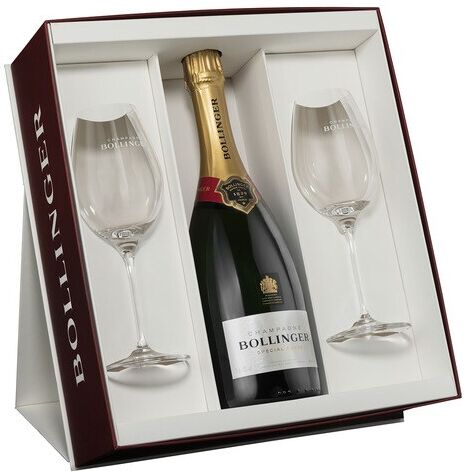 Bollinger Estuche Champagne Cuvee con regalo de 2 copas.