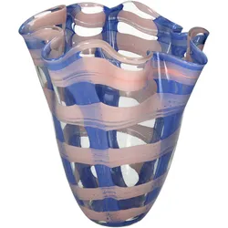 Vase HAYLEY blau (BHT 21x24,50x21 cm) - blau - BHT 21x24,50x21 cm