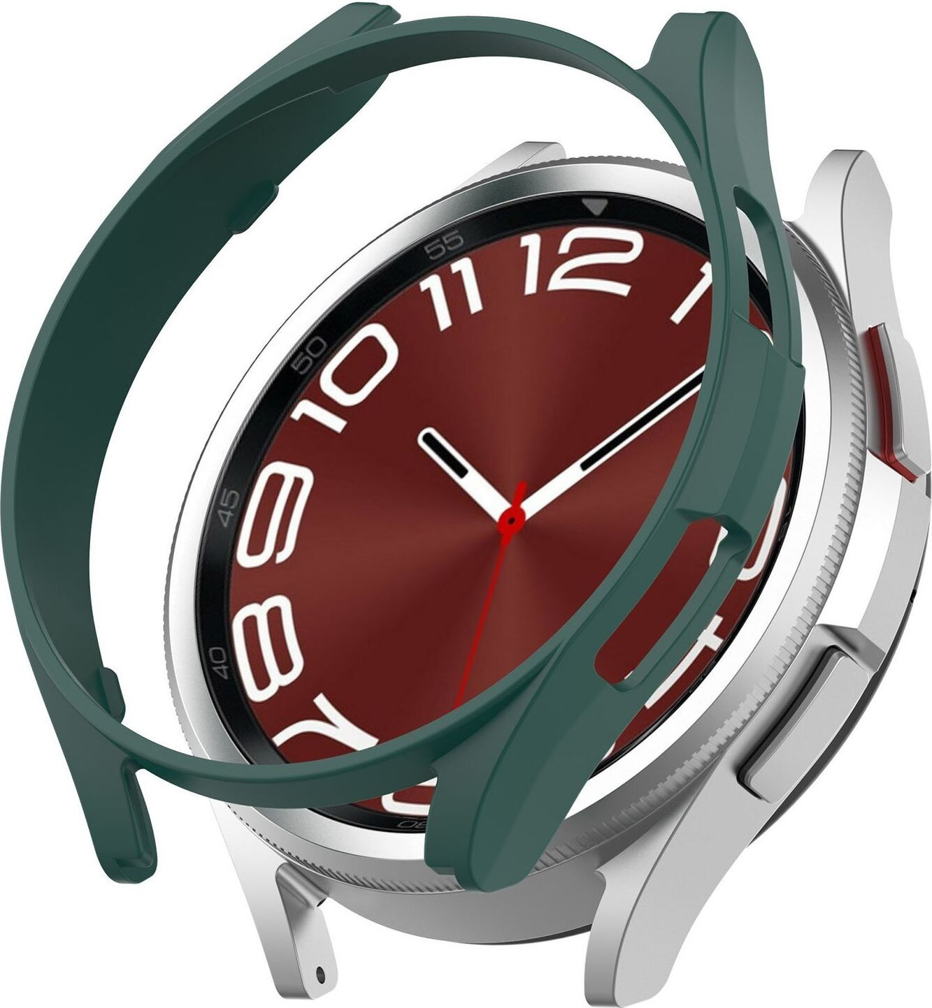Wigento Beschermhoes voor Samsung Galaxy Watch 6 Classic 47mm smartwatch, groen