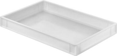 Pizzateigbehälter Ringoplast, 18,24 l, Euro-Norm, lebensmittelecht, stapelbar, L 600 x B 400 x H 76 mm, HDPE, naturfarben, ohne Deckel