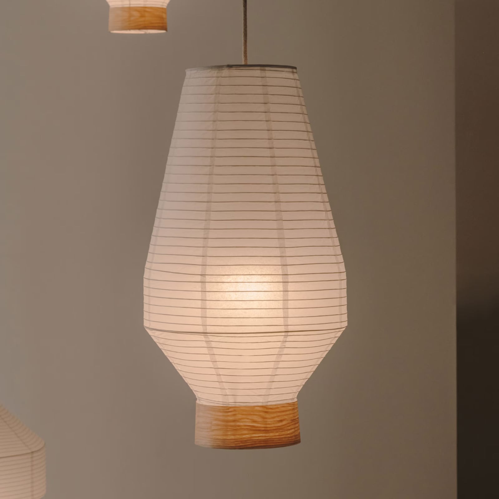 Kave Home Lampenkap Hila Papier, Wit, Ø30cm