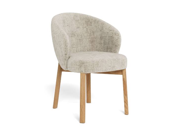 Esszimmerstuhl ACTONA GROUP Polsterstuhl , beige (beige, matt eiche, beige), B:55,5cm H:80,5cm T:60cm, Stoff, Stühle, Esszimmerstuhl, Stuhl, beige, 2-er Set