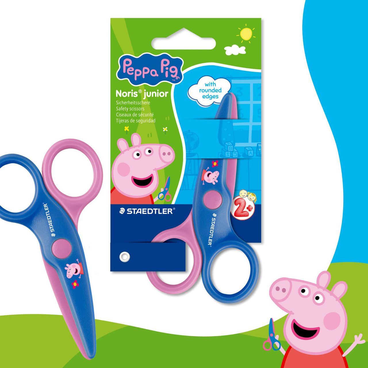 STAEDTLER Kinderschere Noris junior Peppa Pig Edition rosa, blau 10,0 cm