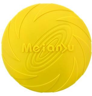 Friendly Fresh Finds Bite Resistant Flying Disc Toy For Dogs Interactive Training & Outdoor Play yellow m