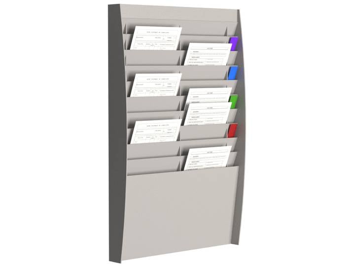 PAPERFLOW Trieur mural vertical 20 cases (2x10) A4 - Gris