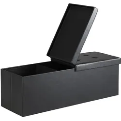 Casaria Casaria Sitzbank Schwarz 115x38x38cm mit Klappdeckel