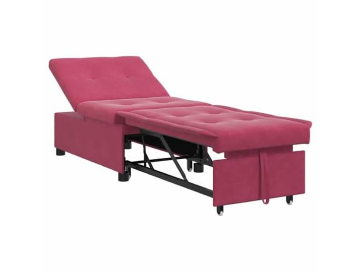 KUTYWEXFM Schlafsofa Weinrot 194x67x82 cm Samt Einzelschlafsofa Modernes Klappsofa aus Samt in Weinrot für Wohnzimmer und Gästezimmer, stabiles Sperrholzgestell.