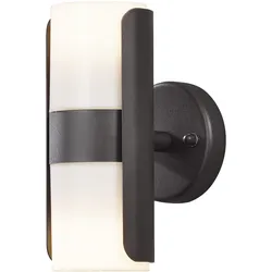 Konstsmide Wandleuchte Modena, schwarz, opalfarbenes Acrylglas (7522-750)