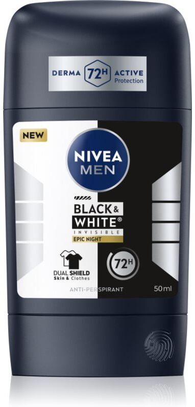 NIVEA MEN Black & White Epic Night anti-transpirant solide pour homme 50 ml
