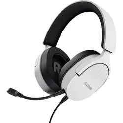 Trust Gaming GXT489W FAYZO Gaming Headset weiß Leistungsstarkes , ohrumschließendes Gaming-Headset für PC, Laptop und Konsolen, weiß