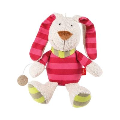 Sigikid 31301 - Spieluhr Hase pink, (Melodie: zufällig ausgewählt), 25 cm