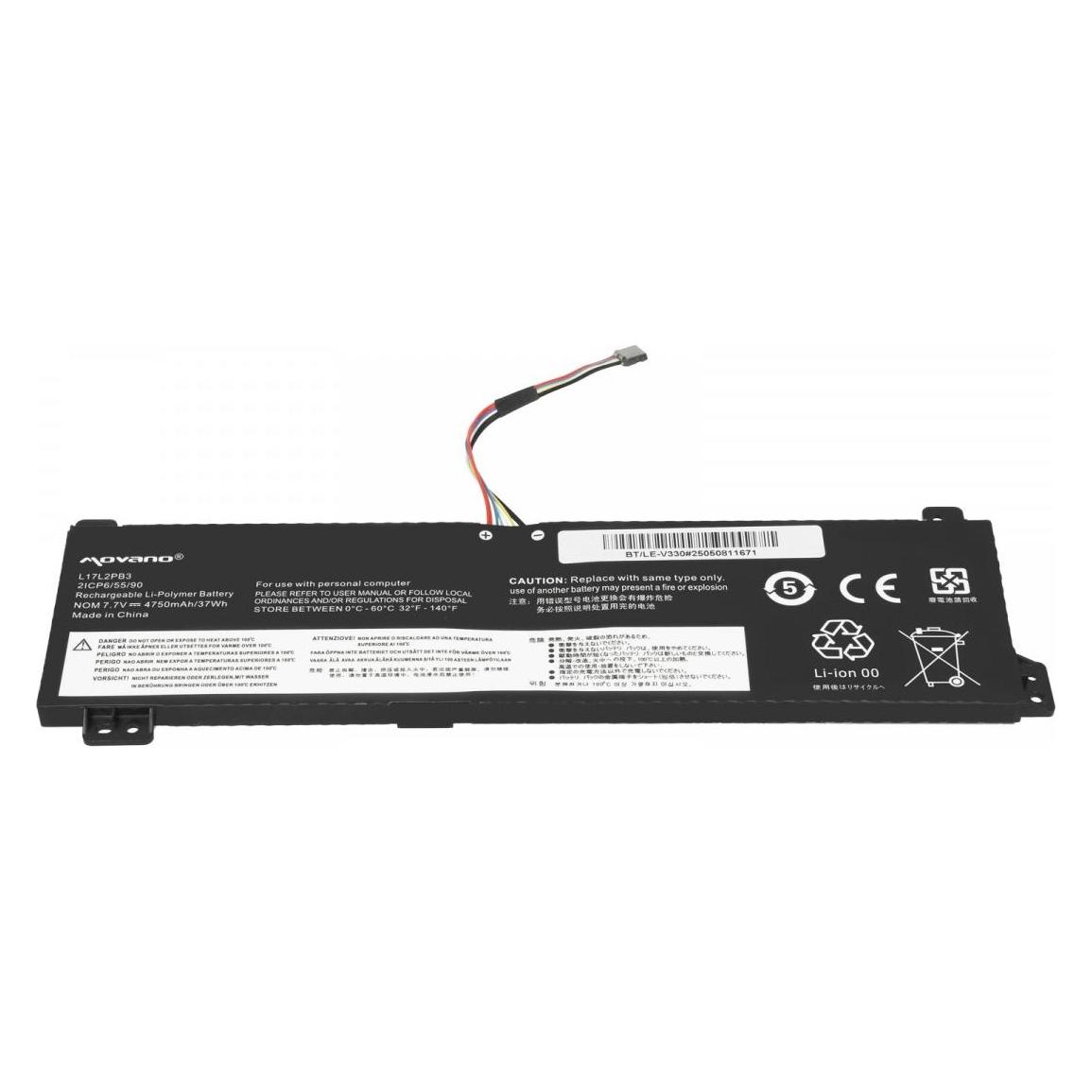 Movano Akku L17L2PB3 für Lenovo V130-15IGM V330-15IKB (4750 mAh) (BT/LE-V330)