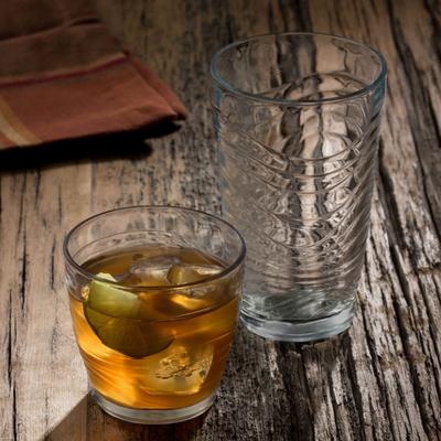 Libbey Orbita 16-Piece Tumbler and Rocks Glass Set - Set of 16