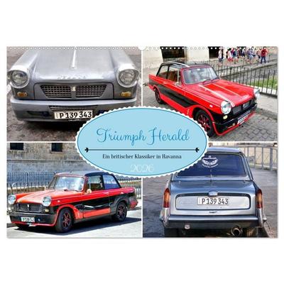 Triumph Herald - Ein britischer Klassiker in Havanna (Wandkalender 2026 DIN A2 quer), CALVENDO Monatskalender