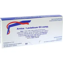 WELEDA ARNICA/LEVISTICUM D 3 comp.Ampullen 8 St Ampullen
